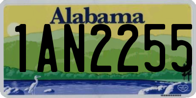 AL license plate 1AN2255