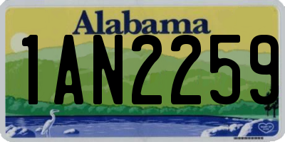 AL license plate 1AN2259