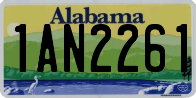 AL license plate 1AN2261