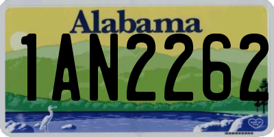 AL license plate 1AN2262