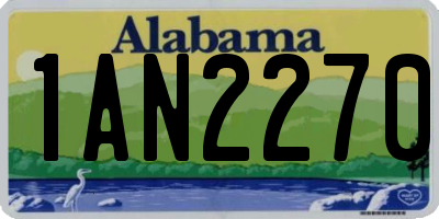 AL license plate 1AN2270