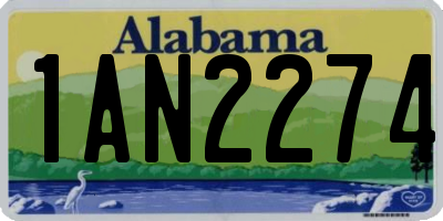 AL license plate 1AN2274