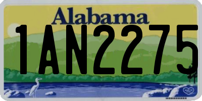 AL license plate 1AN2275