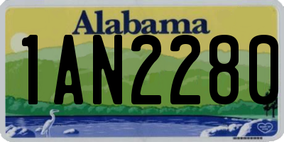 AL license plate 1AN2280