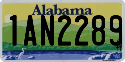 AL license plate 1AN2289