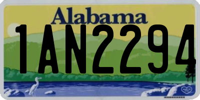 AL license plate 1AN2294