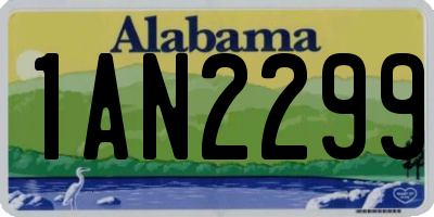 AL license plate 1AN2299