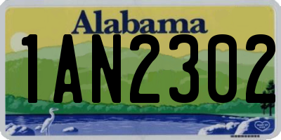 AL license plate 1AN2302