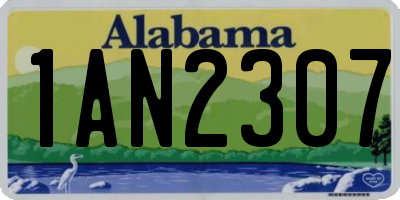 AL license plate 1AN2307