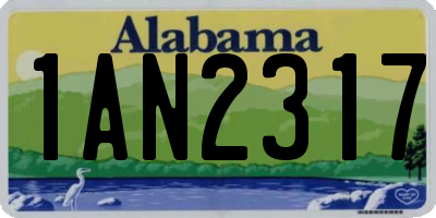 AL license plate 1AN2317
