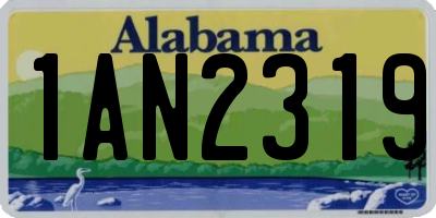 AL license plate 1AN2319
