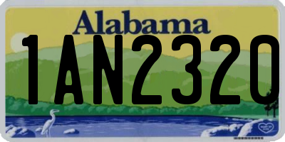 AL license plate 1AN2320