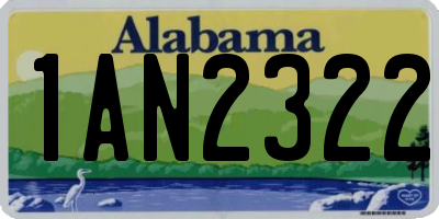 AL license plate 1AN2322
