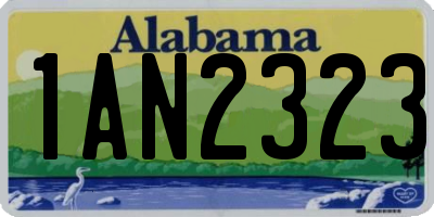 AL license plate 1AN2323