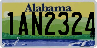 AL license plate 1AN2324