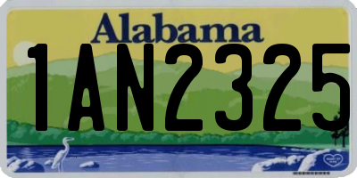 AL license plate 1AN2325