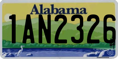 AL license plate 1AN2326