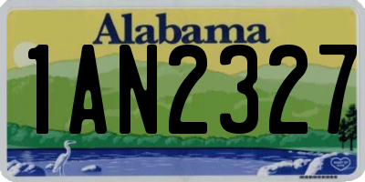 AL license plate 1AN2327