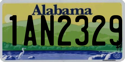 AL license plate 1AN2329