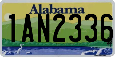 AL license plate 1AN2336