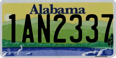 AL license plate 1AN2337