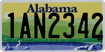 AL license plate 1AN2342