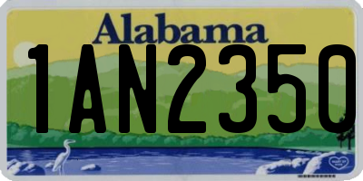 AL license plate 1AN2350