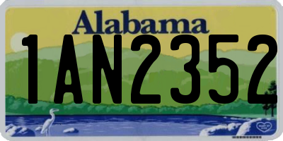 AL license plate 1AN2352