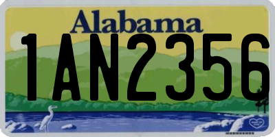 AL license plate 1AN2356