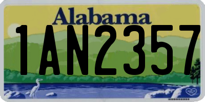 AL license plate 1AN2357