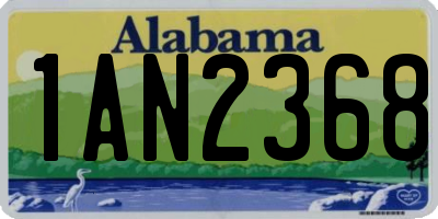 AL license plate 1AN2368