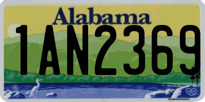 AL license plate 1AN2369
