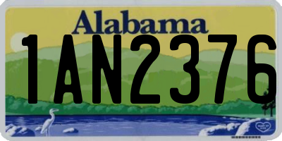 AL license plate 1AN2376