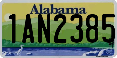 AL license plate 1AN2385