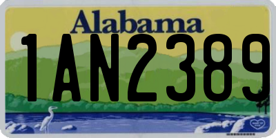AL license plate 1AN2389