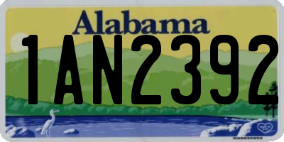 AL license plate 1AN2392