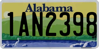 AL license plate 1AN2398