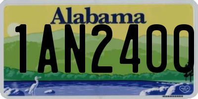 AL license plate 1AN2400
