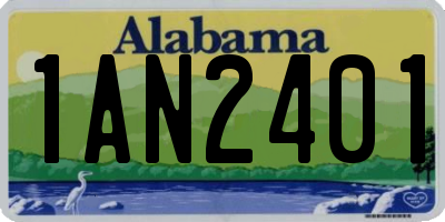 AL license plate 1AN2401