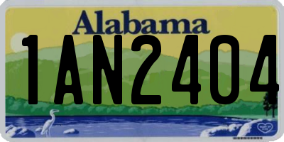 AL license plate 1AN2404