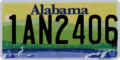 AL license plate 1AN2406