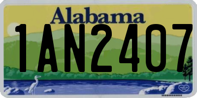 AL license plate 1AN2407