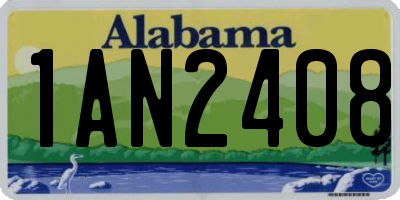 AL license plate 1AN2408