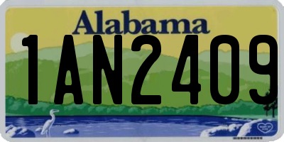 AL license plate 1AN2409