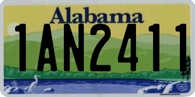 AL license plate 1AN2411