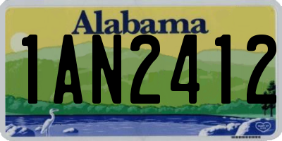 AL license plate 1AN2412