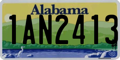 AL license plate 1AN2413