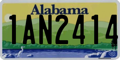 AL license plate 1AN2414