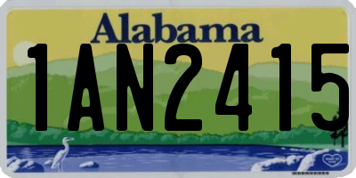 AL license plate 1AN2415