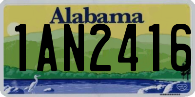 AL license plate 1AN2416